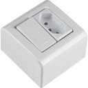 Ver imagem 1 de Caixa de Sobrepor 1 Interruptor Simples 10A 250 V e 1 Tomada 2P+T 20A 250V Tramontina LizFlex Branca