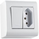 Ver imagem 2 de Caixa de Sobrepor 1 Interruptor Simples 10A 250 V e 1 Tomada 2P+T 20A 250V Tramontina LizFlex Branca