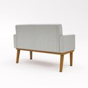 Ver imagem 3 de Sofá Namoradeira Reforçada 2 Lugares Luxo Tecido Linho Cor:Linho Cinza Claro