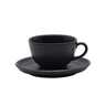 Xícara para Chá com Pires em Cerâmica Flat Ônix 200ml Oxford - 1