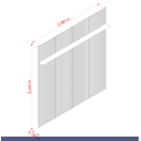 Ver imagem 3 de Painel Piso-teto New Guaporé 238x244,5m para Tv até 75 Polegadas - Cumaru Madetec
