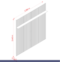 Ver imagem 3 de Painel Piso-teto New Guaporé 238x244,5m para Tv até 75 Polegadas - Cumaru Madetec