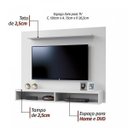 Ver imagem 7 de Painel para TV até 50 Polegadas 2 Nichos Topázio Contemporâneo Mavaular