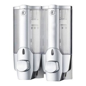 Dispenser Duplo Sabone Liquido Alcool Gel Shampoo Parede