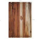 Ver imagem 3 de Tábua De Carne Grande 58x38cm Tábua Para Churrasco Retangular Em Madeira Teca Stolf