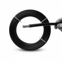 Ver imagem 1 de Cabo de Aço Encapado Preto 10 Metros 3/16 (Externo 1/4) Revestido PVC para Academia Varal Portões e