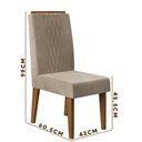Ver imagem 4 de Cadeira Estofada Para Sala de Jantar Kit Com 2 Freijó Veludo Kraft Lia DJ Móveis