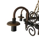 Ver imagem 4 de Lustre Rústico Com Corrente Rococó Para Salas de Estar e Varandas Libertas Rosas Artesanato Verniz