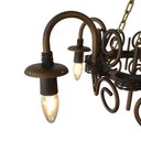 Ver imagem 6 de Lustre Rústico Com Corrente Rococó Para Salas de Estar e Varandas Libertas Rosas Artesanato Verniz