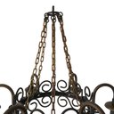 Ver imagem 5 de Lustre Rústico Com Corrente Rococó Para Salas de Estar e Varandas Libertas Rosas Artesanato Verniz