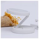 Ver imagem 3 de Espelho Maquiagem Led Dupla Face Lupa Iluminada Aumento 10x Dobravel Base Organizadora Porta Cosmeti
