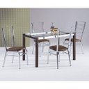Ver imagem 1 de Conjunto Sala de Jantar Mesa 4 Cadeiras Gisele Móveis Muller