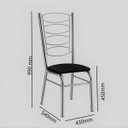 Ver imagem 4 de Conjunto Sala de Jantar Mesa 4 Cadeiras Gisele Móveis Muller