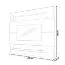 Ver imagem 3 de Painel Suspenso Forlán 210cm para Tv até 75 Polegadas Off White/carvaho - Gran Belo