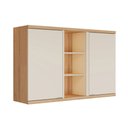 Ver imagem 1 de Armário Aéreo Cozinha 120 Cm Bless 2 Portas 100% Mdf Jequitiba/off White Fosco - Linea Brasil