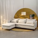 Ver imagem 1 de Sofá Modular 3 Lugares com Chaise e Pé Metal Sôma CabeCasa MadeiraOriginals