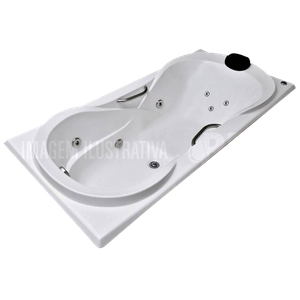 Banheira Retangular Dubai COMPLETA com hidro em acrílico  220V