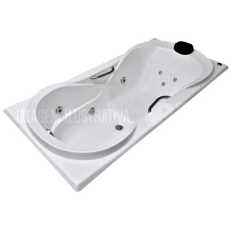 Banheira Retangular Dubai COMPLETA com hidro em acrílico  220V