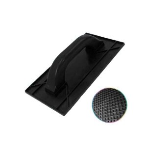 Kit 12 Desempenadeira Plástica Estriada Preta 14x27cm