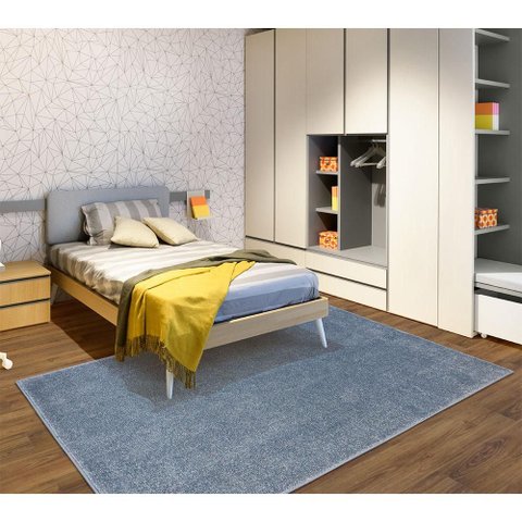 Tapete Relex N Azul Cobalto 150x200cm Tapetes São Carlos