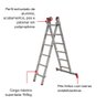 Escada De Alumínio Extensiva 6x2 Degraus Botafogo Trava Automática ESC0615 - 4