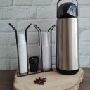 Ver imagem 5 de Suporte Porta Copo Descartável 50 80ml e 180 200ml Organizador de Copos e Colheres Café Preto Fosco