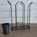 Ver imagem 7 de Suporte Porta Copo Descartável 50 80ml e 180 200ml Organizador de Copos e Colheres Café Preto Fosco