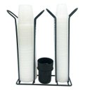 Ver imagem 1 de Suporte Porta Copo Descartável 50 80ml e 180 200ml Organizador de Copos e Colheres Café Preto Fosco