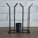Ver mais imagens de Suporte Porta Copo Descartável 50 80ml e 180 200ml Organizador de Copos e Colheres Café Preto Fosco