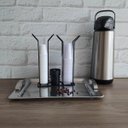 Ver imagem 4 de Suporte Porta Copo Descartável 50 80ml e 180 200ml Organizador de Copos e Colheres Café Preto Fosco
