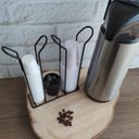 Ver imagem 6 de Suporte Porta Copo Descartável 50 80ml e 180 200ml Organizador de Copos e Colheres Café Preto Fosco