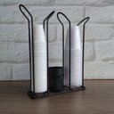 Ver imagem 2 de Suporte Porta Copo Descartável 50 80ml e 180 200ml Organizador de Copos e Colheres Café Preto Fosco