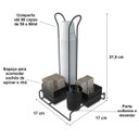 Ver imagem 3 de Suporte Porta Copos Descartáveis 50 E 80ml Organizador Porta Sachês Colheres Açúcar Stolf Preto