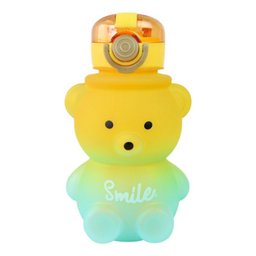 Garrafa de Água Urso 1l Transparente Infantil com Alça - 1