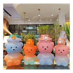 Garrafa de Água Urso 1l Transparente Infantil com Alça - 3