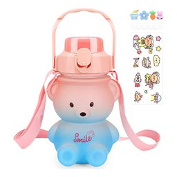 Garrafa de Água Urso 1l Transparente Infantil com Alça - 7
