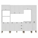 Ver imagem 4 de Cozinha Compacta Modulada 6 Peças 13 Portas 3 Gavetas 305cm Provençal Branco - Mademovel