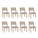 Ver imagem 1 de Kit 8 Cadeiras para Sala de Jantar Estofadas Oiti Cinza/Madeira