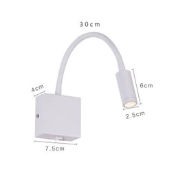 Arandela Pix Branca Articulável Cabeceira LED 3W 3000K Bivolt - 3
