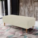 Ver imagem 2 de Kit 2 Puffs Decorativos Sala de Estar Bali W01 Pés Palito 120x50cm Suede Bege