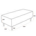 Ver imagem 5 de Kit 2 Puffs Decorativos Sala de Estar Bali W01 Pés Palito 120x50cm Suede Bege