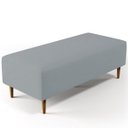 Ver imagem 3 de Kit 2 Puffs Decorativos Sala de Estar Bali W01 Pés Palito 120x50cm Suede Cinza