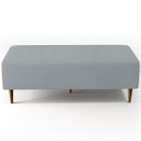 Ver imagem 7 de Kit 2 Puffs Decorativos Sala de Estar Bali W01 Pés Palito 120x50cm Suede Cinza