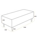 Ver imagem 5 de Kit 2 Puffs Decorativos Sala de Estar Bali W01 Pés Palito 120x50cm Suede Cinza