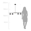 Ver imagem 6 de Pendente Bambu Preto e Bronze Globo Fumê 98cm 4G9 HL017LB Bella