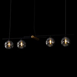 Pendente Bambu Preto e Bronze Globo Fumê 98cm 4G9 HL017LB Bella - 4