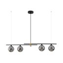 Ver imagem 1 de Pendente Bambu Preto e Bronze Globo Fumê 98cm 4G9 HL017LB Bella