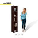 Ver imagem 3 de Estante Livreiro Organizador Multiuso Janaína 5 Nichos Castanho - Desk Design