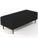 Ver imagem 3 de Kit 2 Puffs Decorativos Sala de Estar Bali W01 Pés Palito 120x50cm Suede Preto
