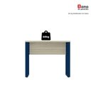 Ver mais imagens de Escrivaninha Mesa Escritório PE25 90cm Castanheira e Azul Delrei Cinza